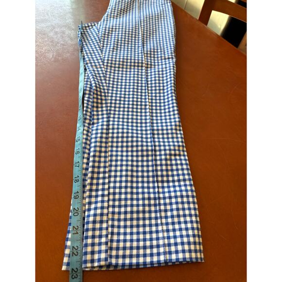 Blue White Pull-On Slim Capri Pants Jules & Leopold M Hi-Rise EUC - Picture 4 of 6